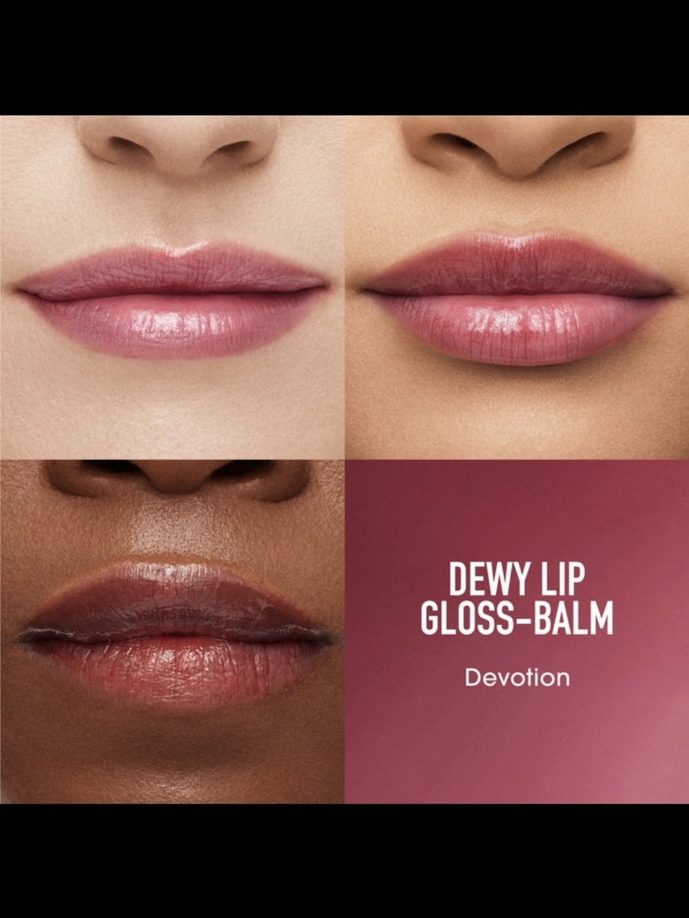 bareMinerals Dewy Lip Gloss-Balm in Devotion - Sheer Rose Berry NEW Price Firm